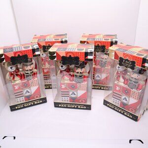 FAO Schwarz Hand Blown Glass Ornament 5 pack FAO Gift Bag nib